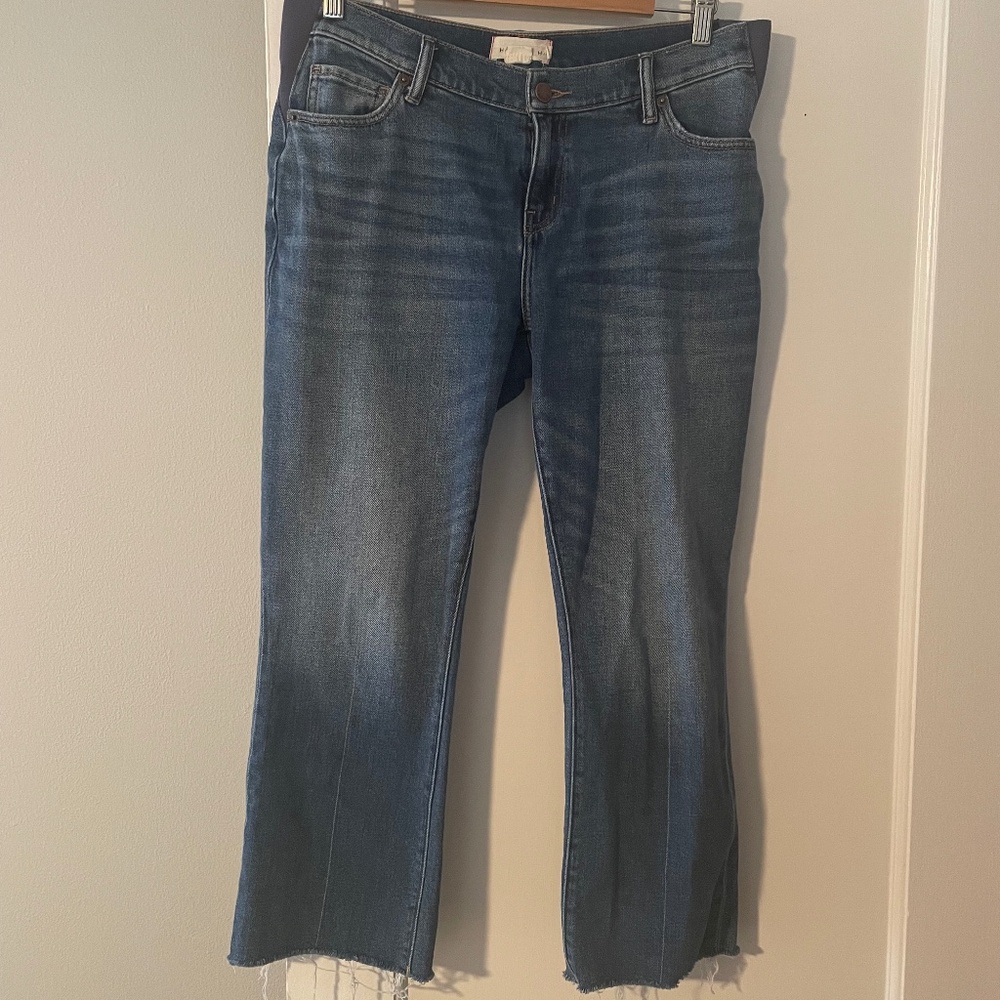 Hatch Maternity Crop Jean in Indigo size 28